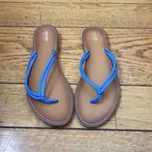 Blue flip flops